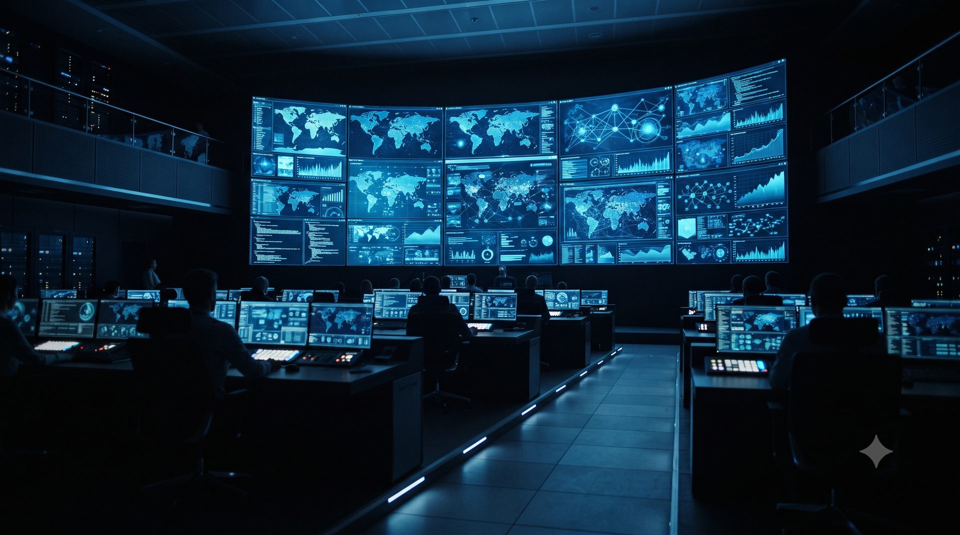 Centro de control con dashboards de datos