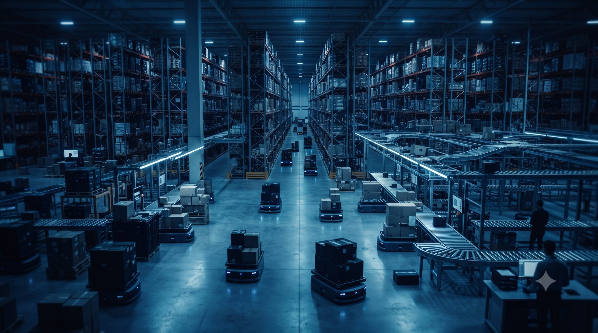 Almacén logístico con robots autónomos